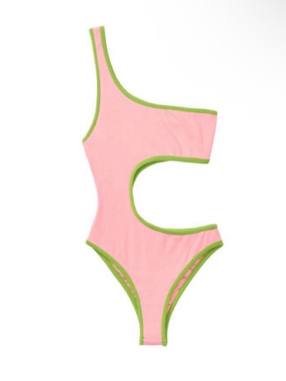 New! Frankie's Bikinis Cash terry Pink One-Piece swimsuit 39325